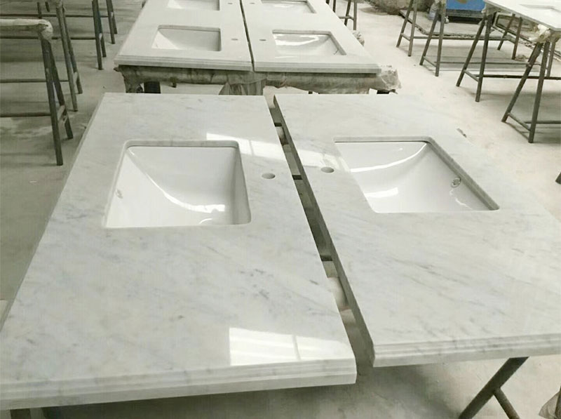 Volakas White Marble Kitchen Countertops